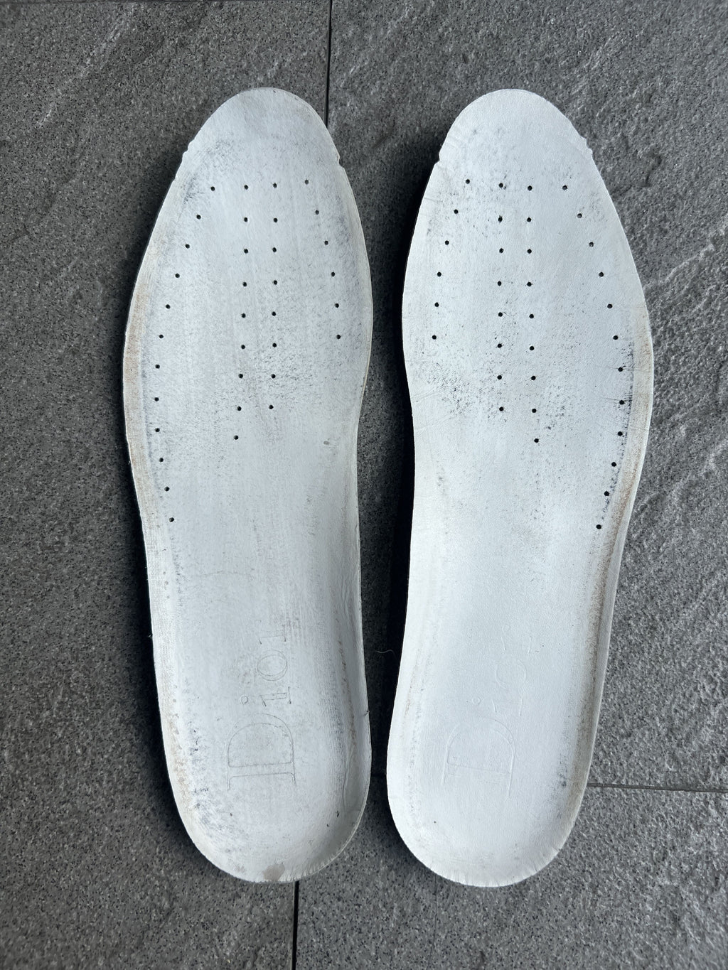 Dior Homme Leather Low Top Sneakers White Orange 41.5