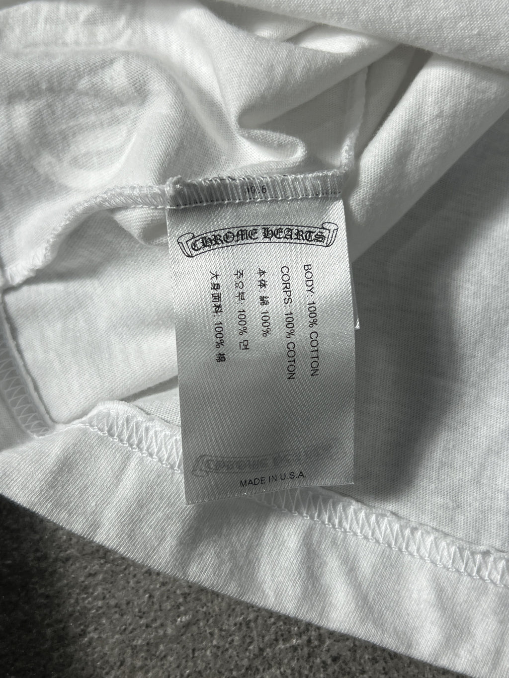Chrome Hearts Osaka Pocket Tee White XL USA CH Logo