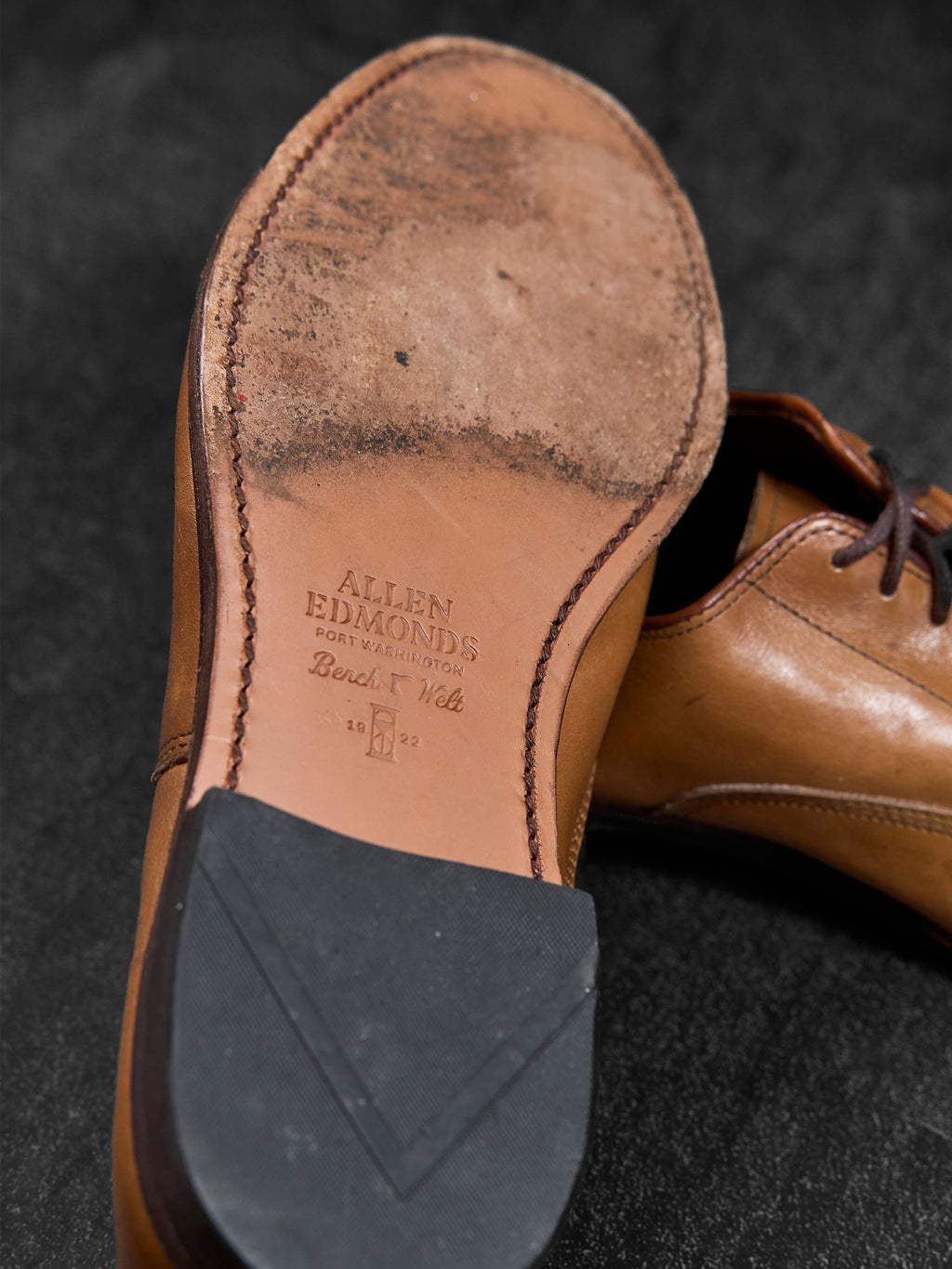 Allen Edmonds Park Avenue Cap-Toe Oxfords Tan Leather US 11.5D