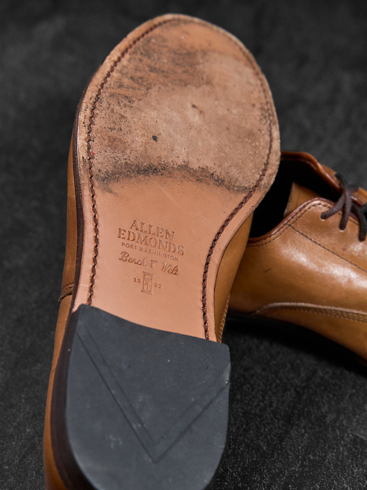 Allen Edmonds Park Avenue Cap-Toe Oxfords Tan Leather US 11.5D