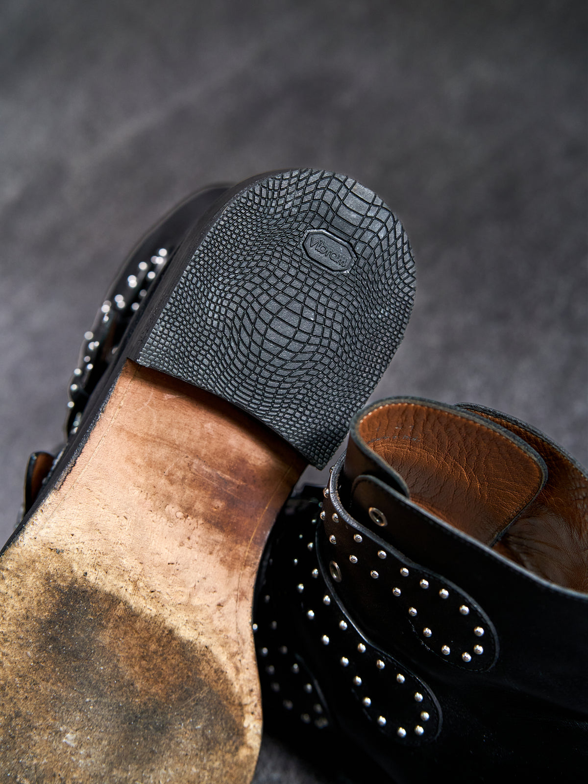 Givenchy Studded Multi-Buckle Harness Boots Black Leather EU 41