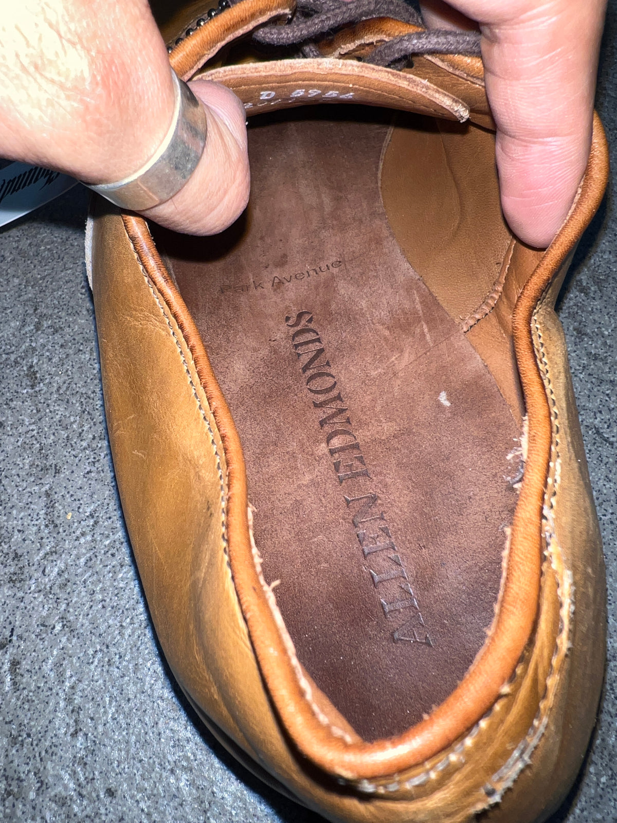 Allen Edmonds Park Avenue Cap-Toe Oxfords Tan Leather US 11.5D