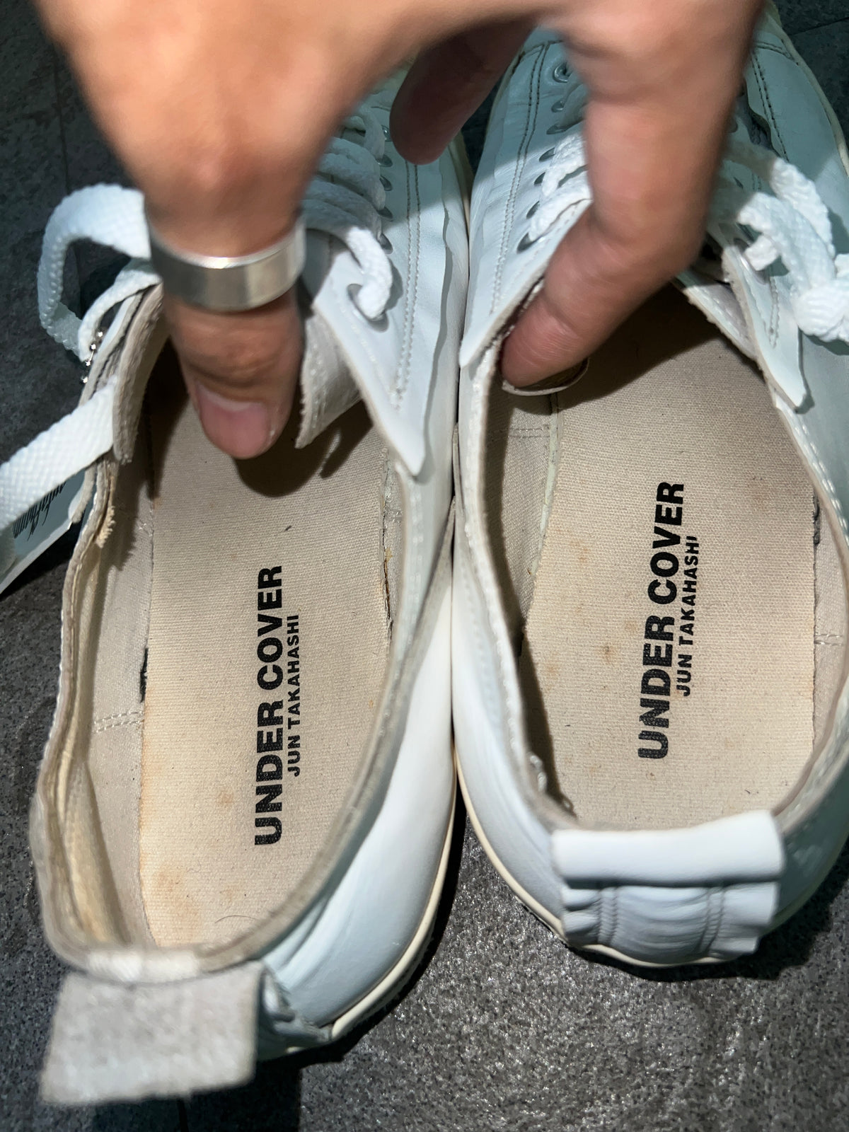 Undercover Leather Toe-Cap Sneakers White M (US 9)
