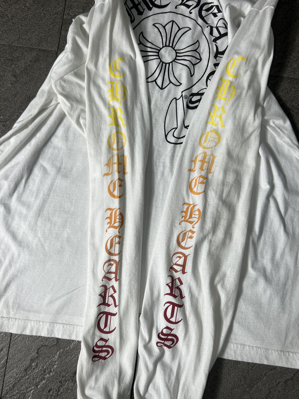 Chrome Hearts Gradient Logo L/S Tee White XL USA