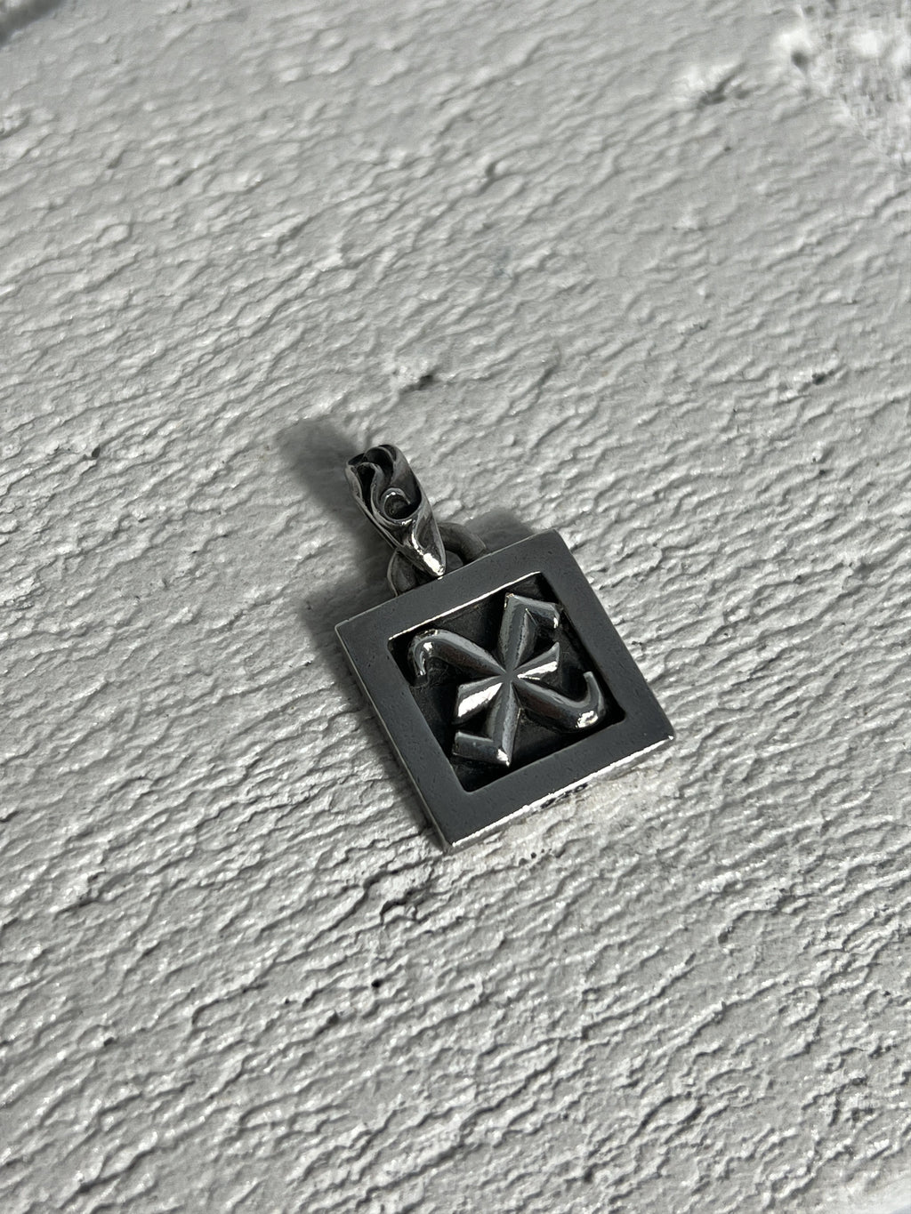 Chrome Hearts Square Cross Pendant 2002 .925 Silver