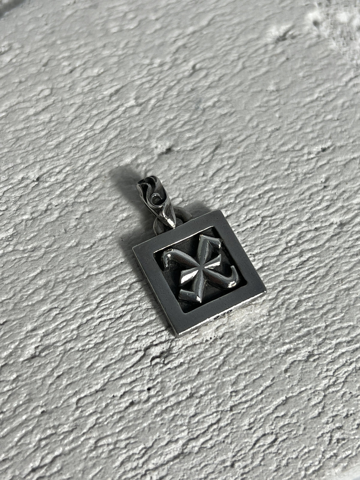 Chrome Hearts Square Cross Pendant 2002 .925 Silver