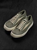 Rick Owens SS25 Vintage Sneaks Grey Green / Milk Leather EU 40