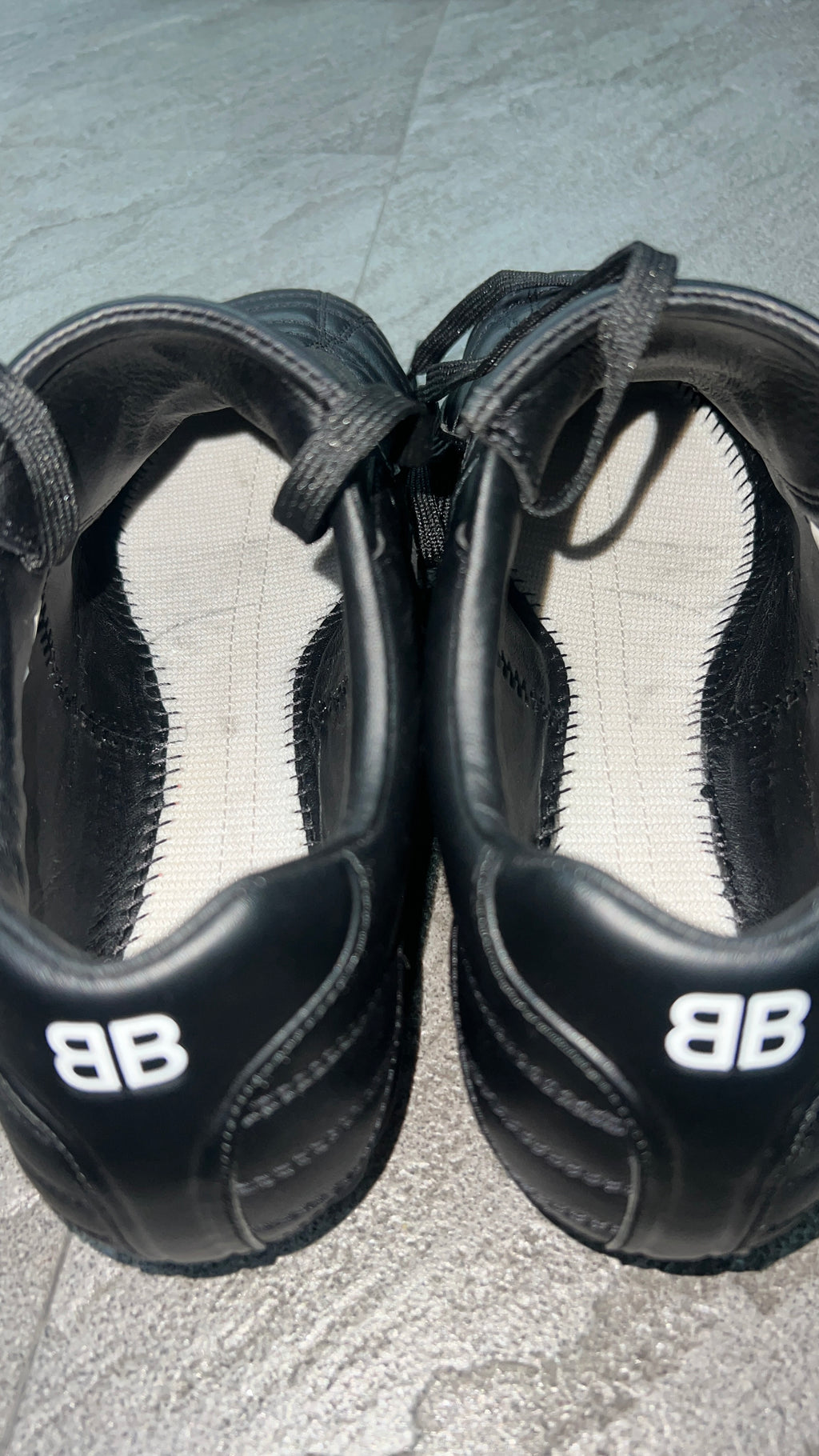 Balenciaga Soccer Cleat Sneakers Black Leather-Free EU 41