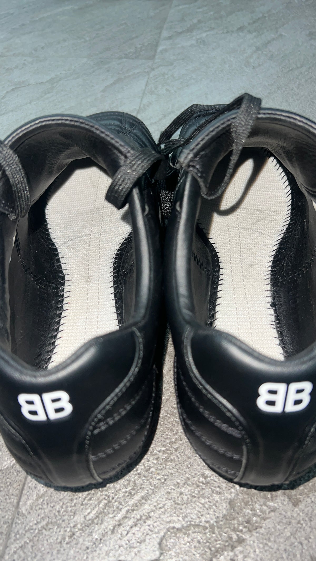 Balenciaga Soccer Cleat Sneakers Black Leather-Free EU 41