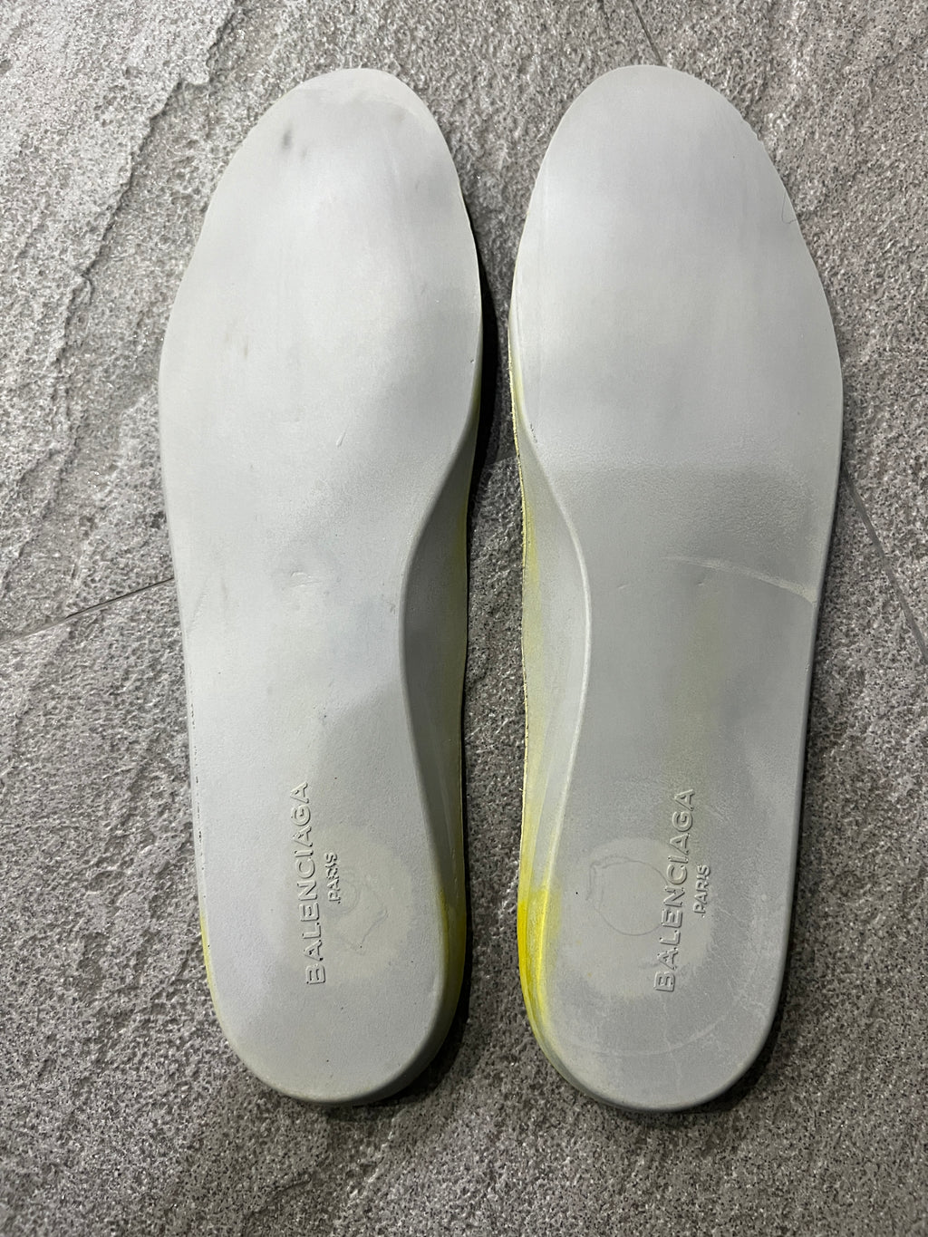 Balenciaga Arena High Top Sneakers Yellow Creased Leather EU 43