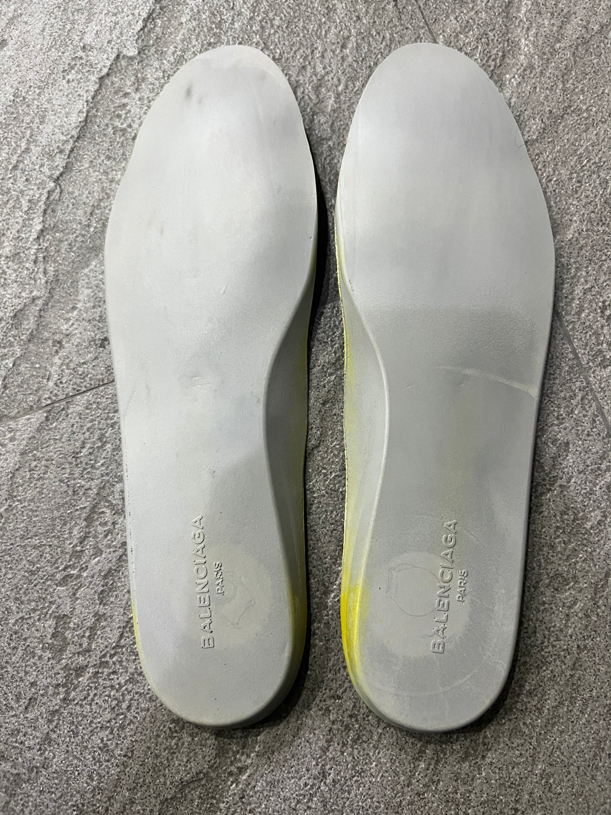 Balenciaga Arena High Top Sneakers Yellow Creased Leather EU 43