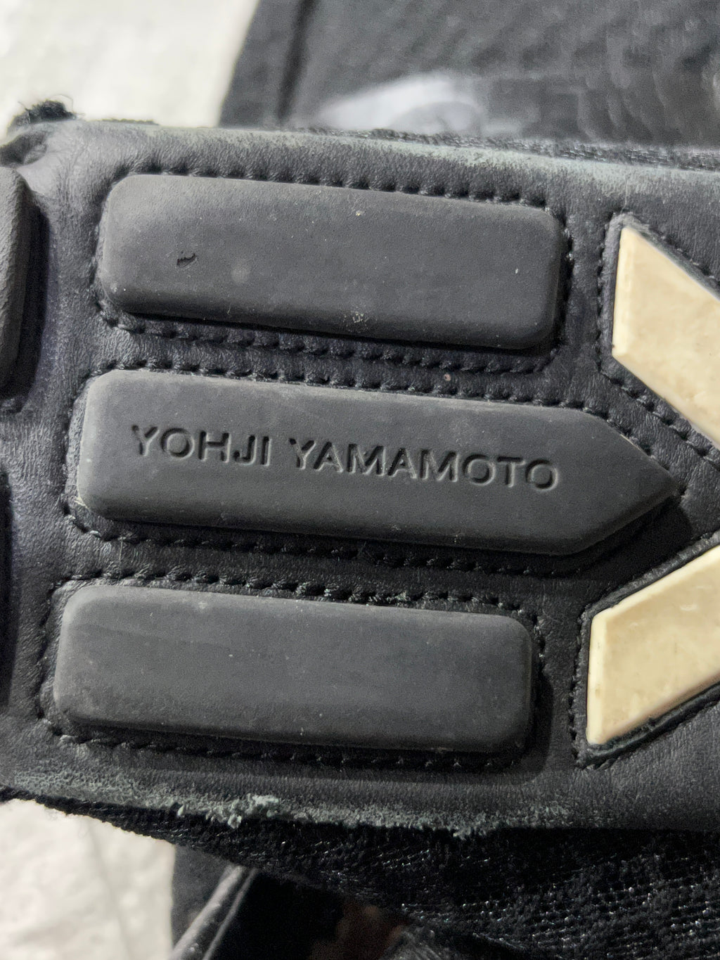Y-3 Mesh Driving Loafers Black Perforated Leather UK 9