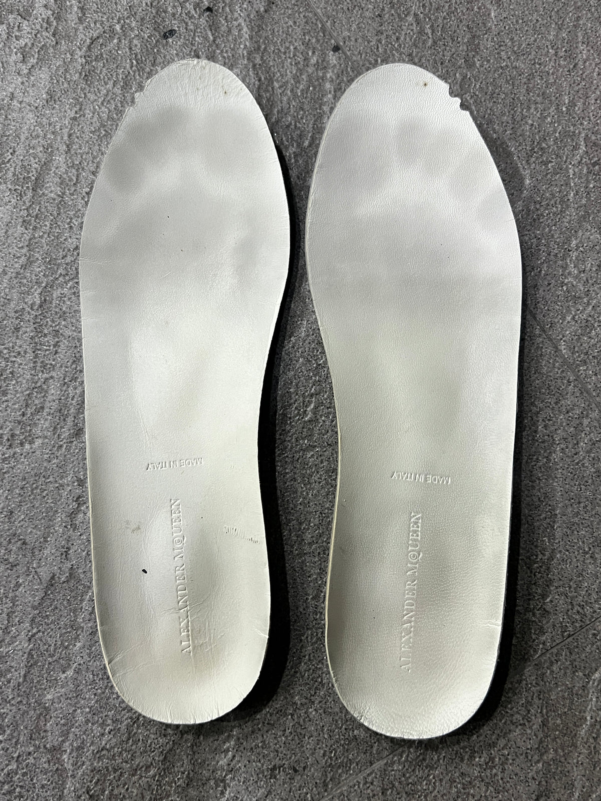 Alexander McQueen Skull Print Slip-On Sneakers White Leather EU 40