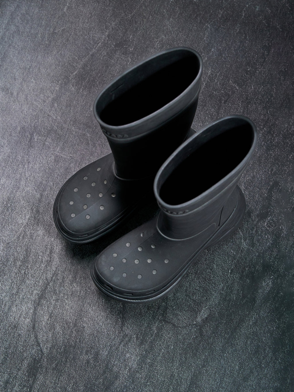 Balenciaga x Crocs Pouf Rain Boots Black Rubber EU 43