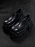 Rick Owens FW25 Slip-On Mega Tractor Boots Black Leather EU 40