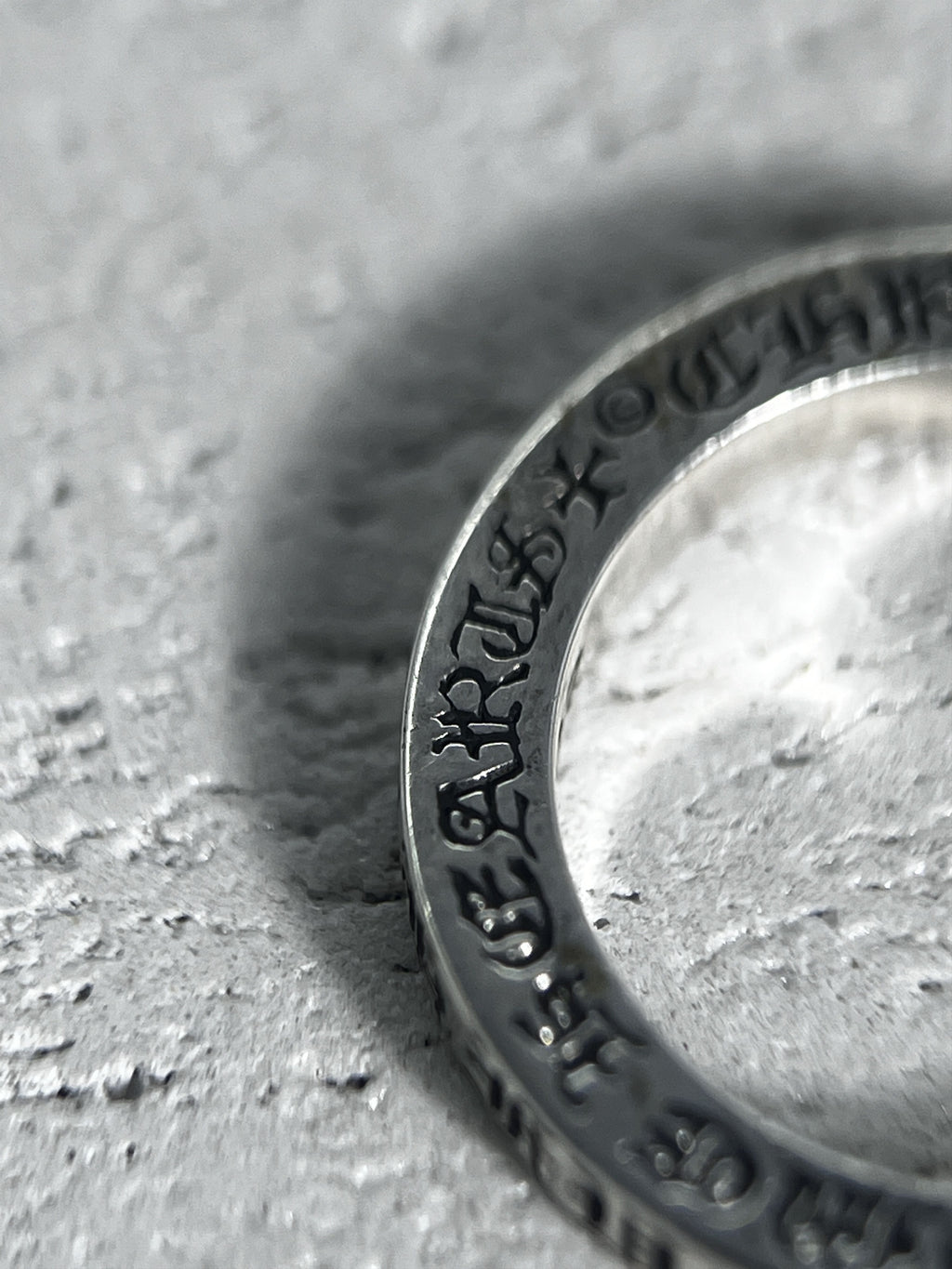 Chrome Hearts Script Spacer Ring .925 Size US7