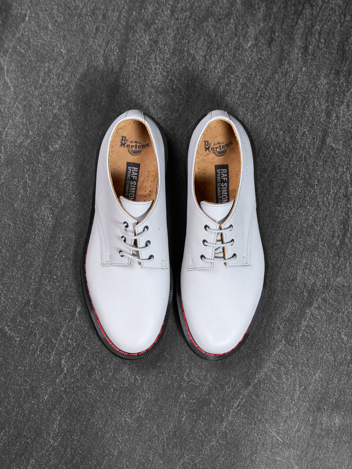 Raf Simons x Dr. Martens SS09 3-Eye Derby Shoes Bone UK 6.5