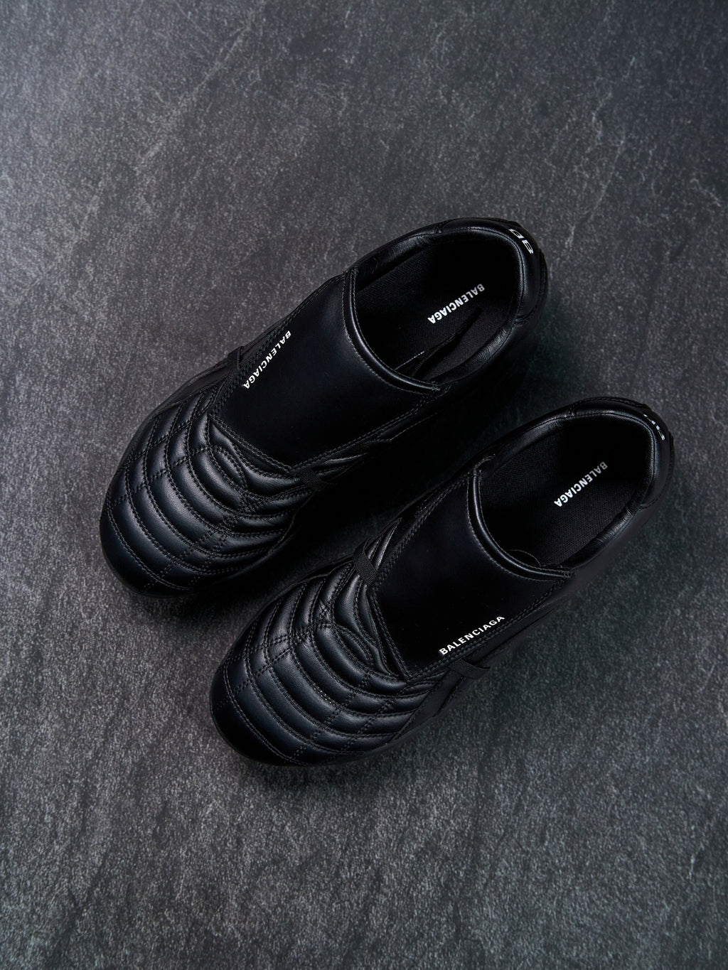 Balenciaga Soccer Cleat Sneakers Black Leather-Free EU 41