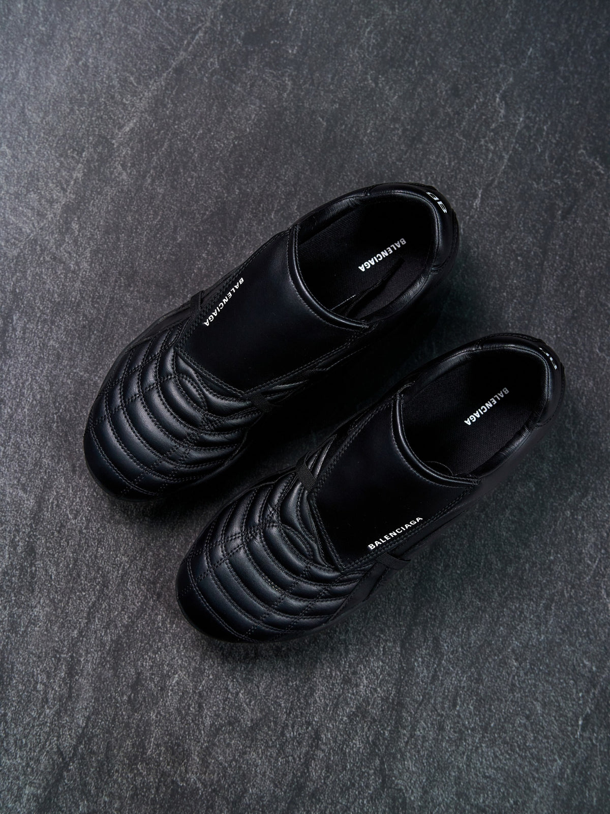Balenciaga Soccer Cleat Sneakers Black Leather-Free EU 41