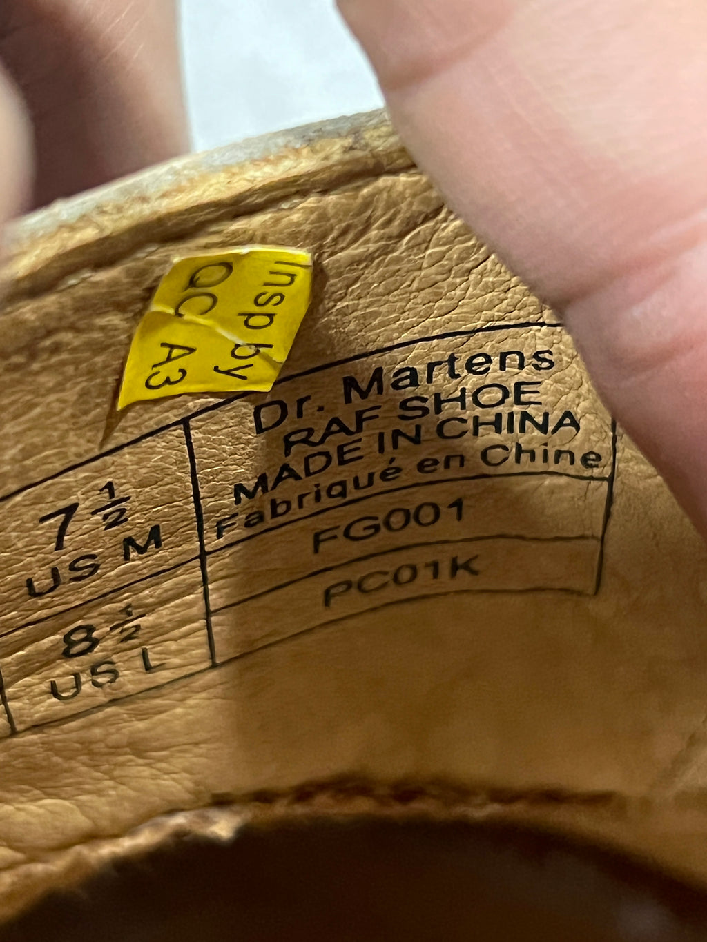 Raf Simons x Dr. Martens SS09 3-Eye Derby Shoes Bone UK 6.5