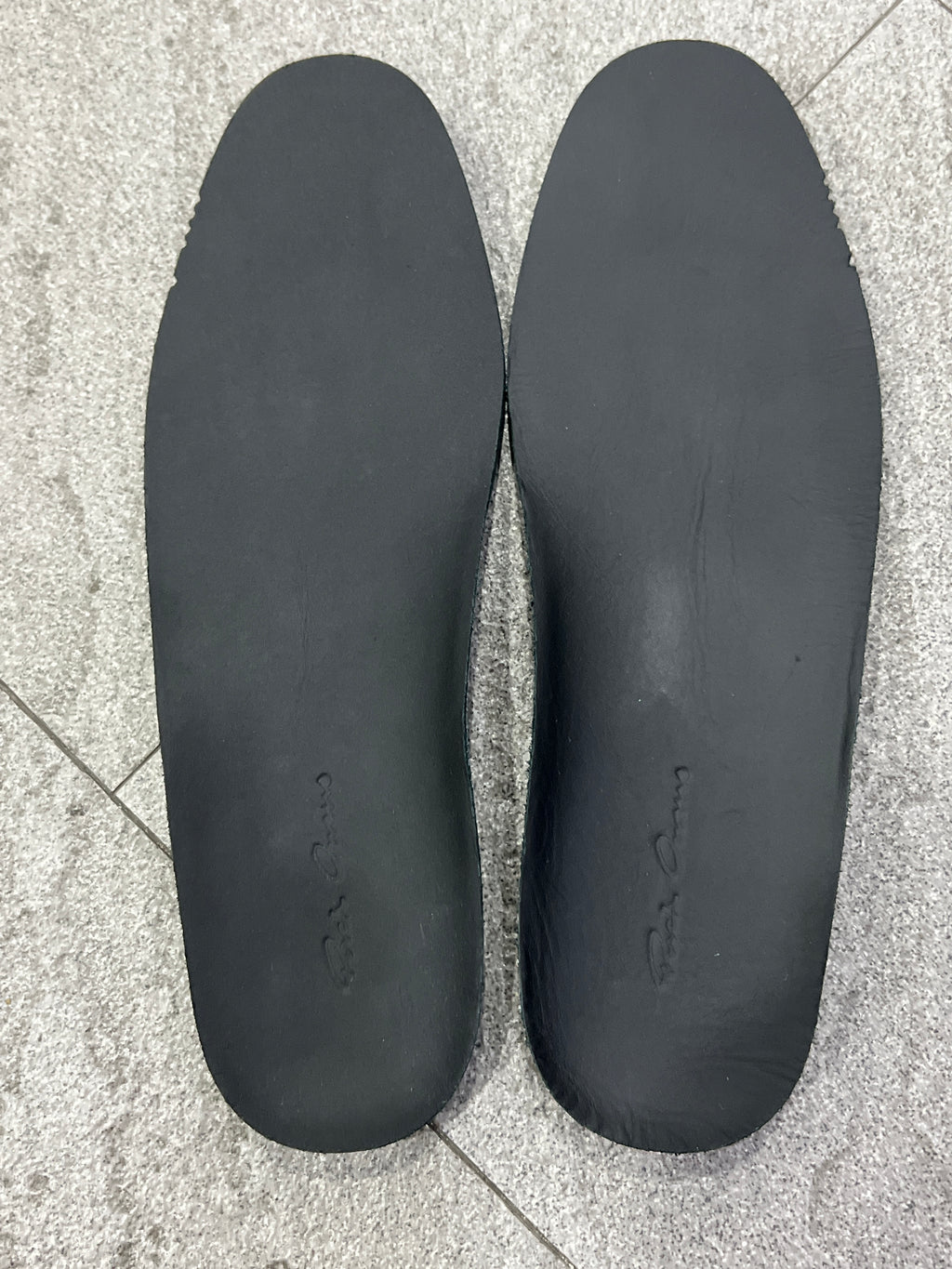 Rick Owens FW25 Slip-On Mega Tractor Boots Black Leather EU 40