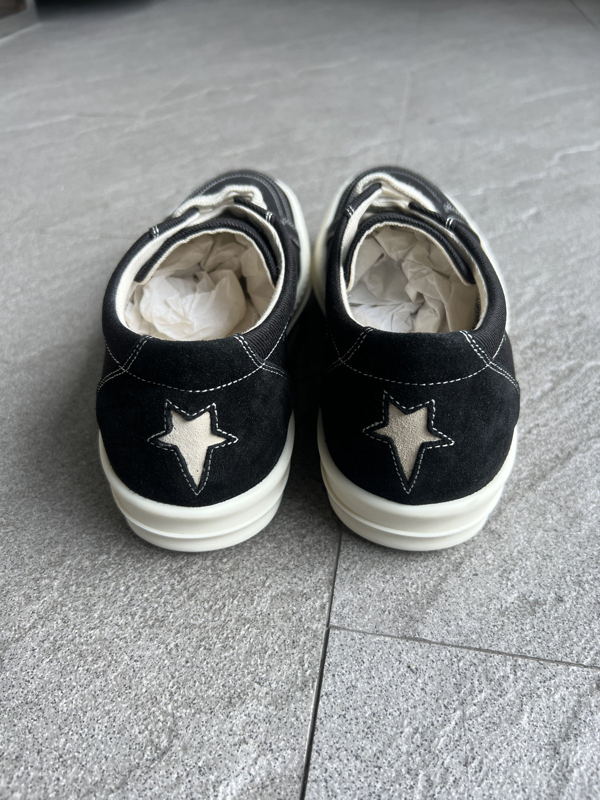 Rick Owens DRKSHDW Penta Vans Vintage Low Black Milk BNIB