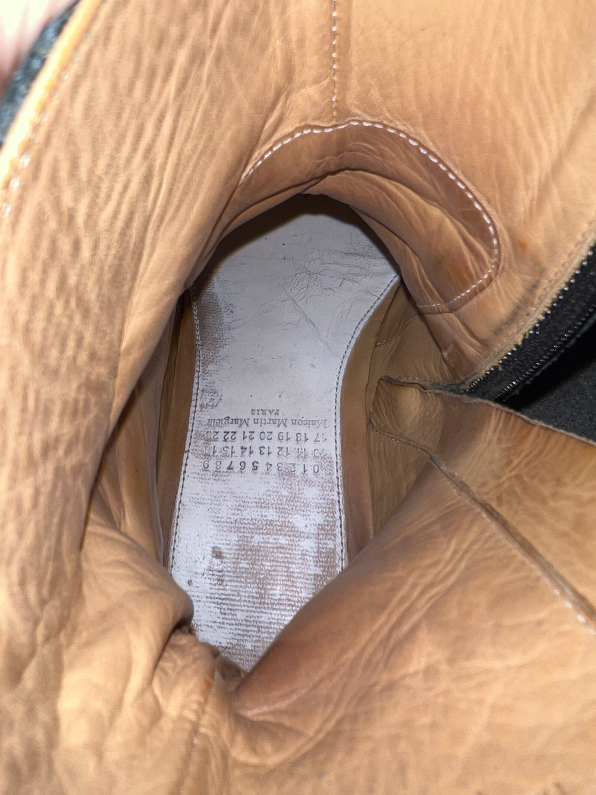 Maison Margiela Line 22 Hand-Painted Ankle Boots White EU 42