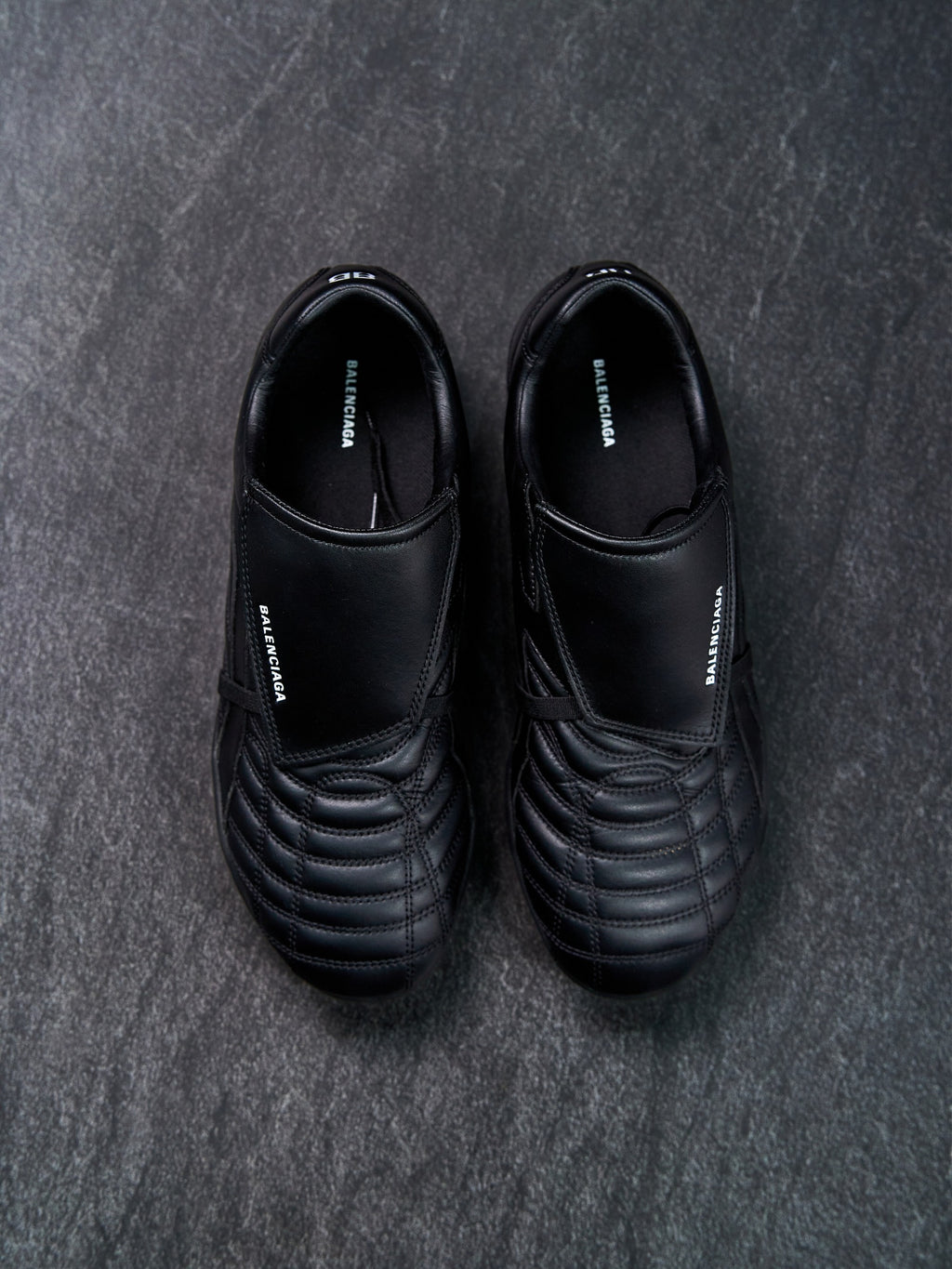 Balenciaga Soccer Cleat Sneakers Black Leather-Free EU 41
