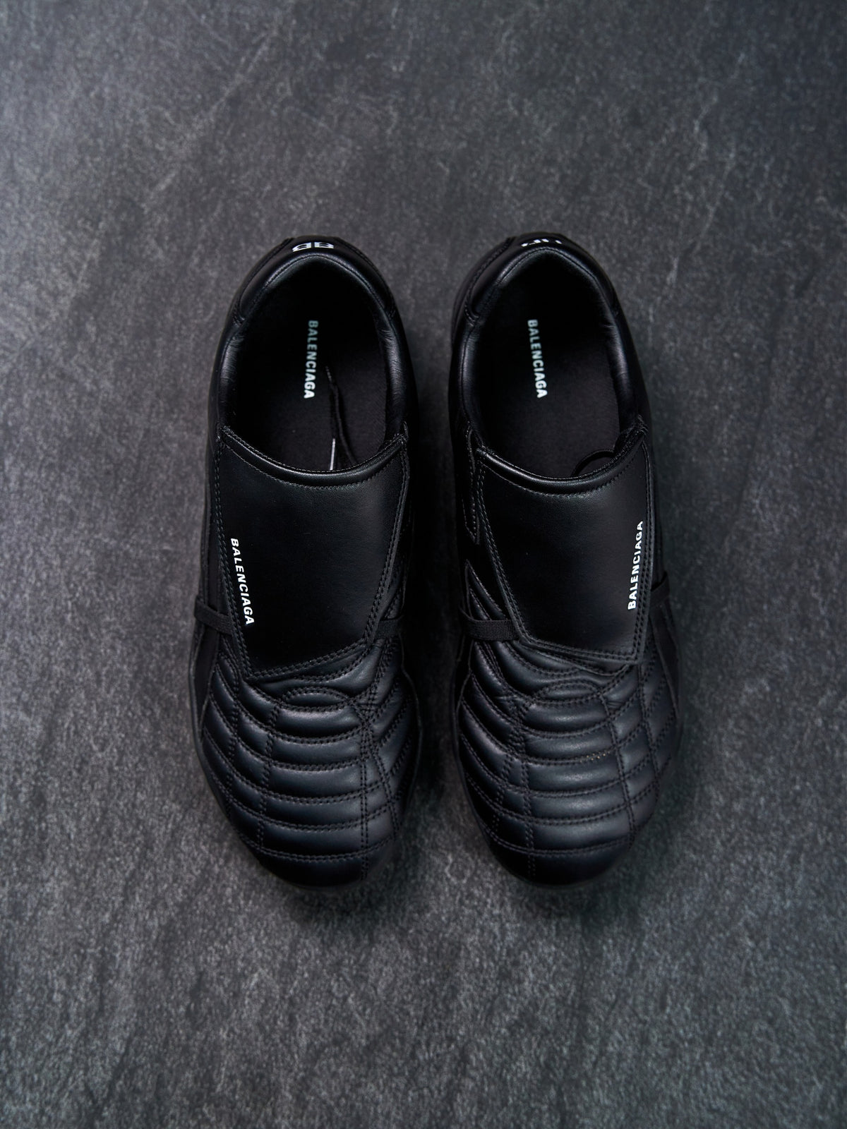 Balenciaga Soccer Cleat Sneakers Black Leather-Free EU 41
