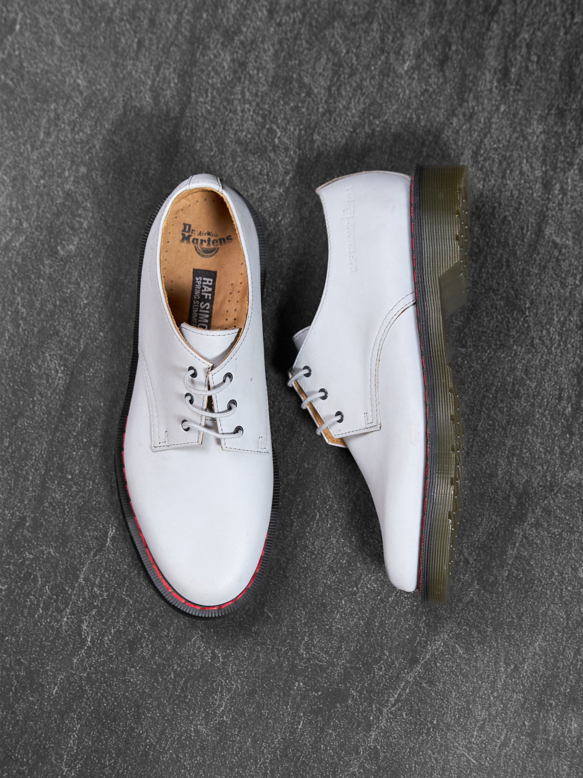 Raf Simons x Dr. Martens SS09 3-Eye Derby Shoes Bone UK 6.5
