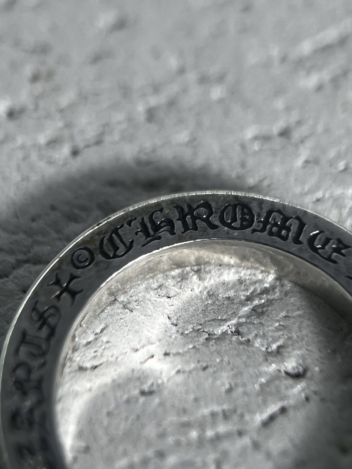Chrome Hearts Script Spacer Ring .925 Size US7