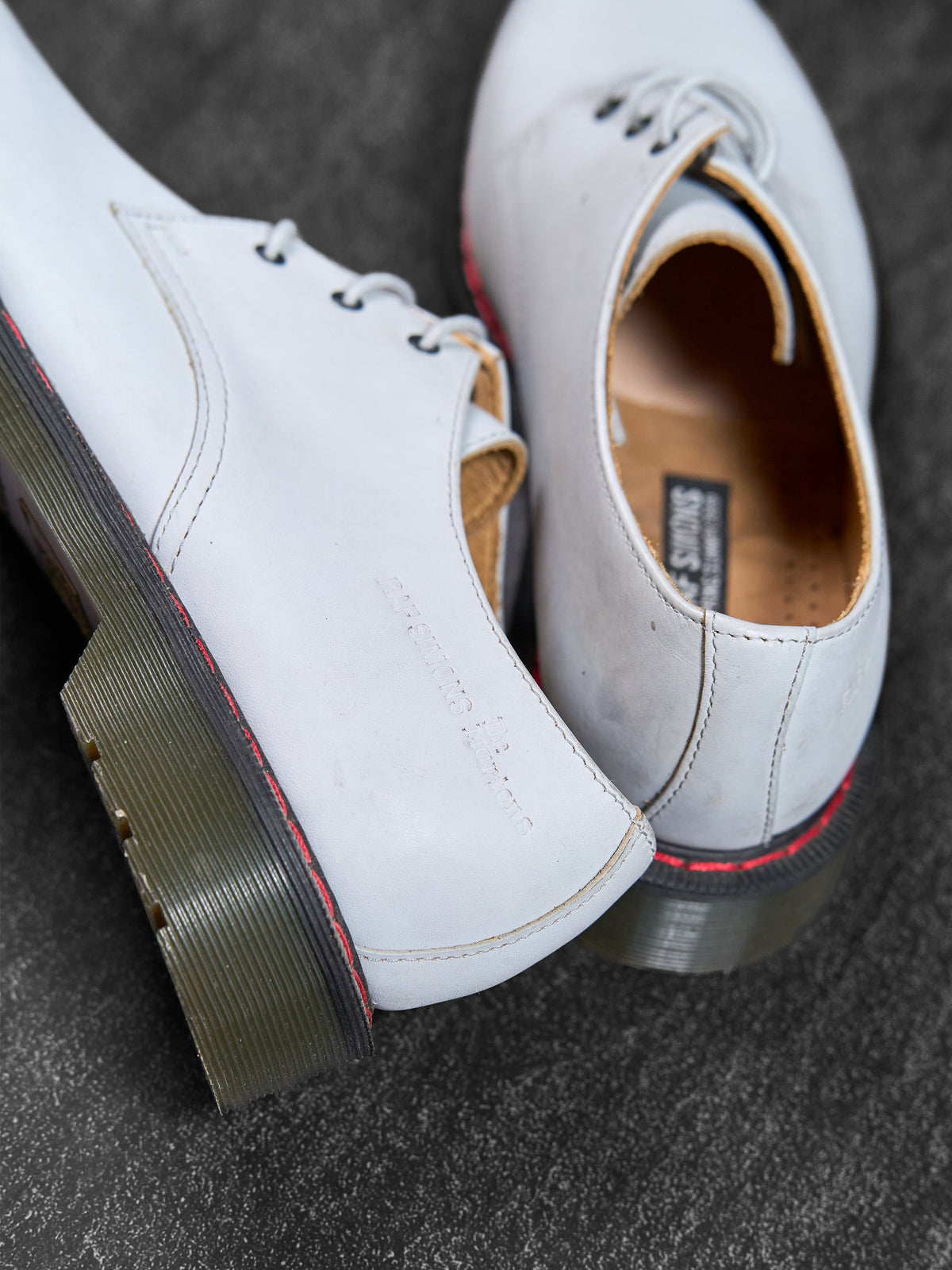 Raf Simons x Dr. Martens SS09 3-Eye Derby Shoes Bone UK 6.5