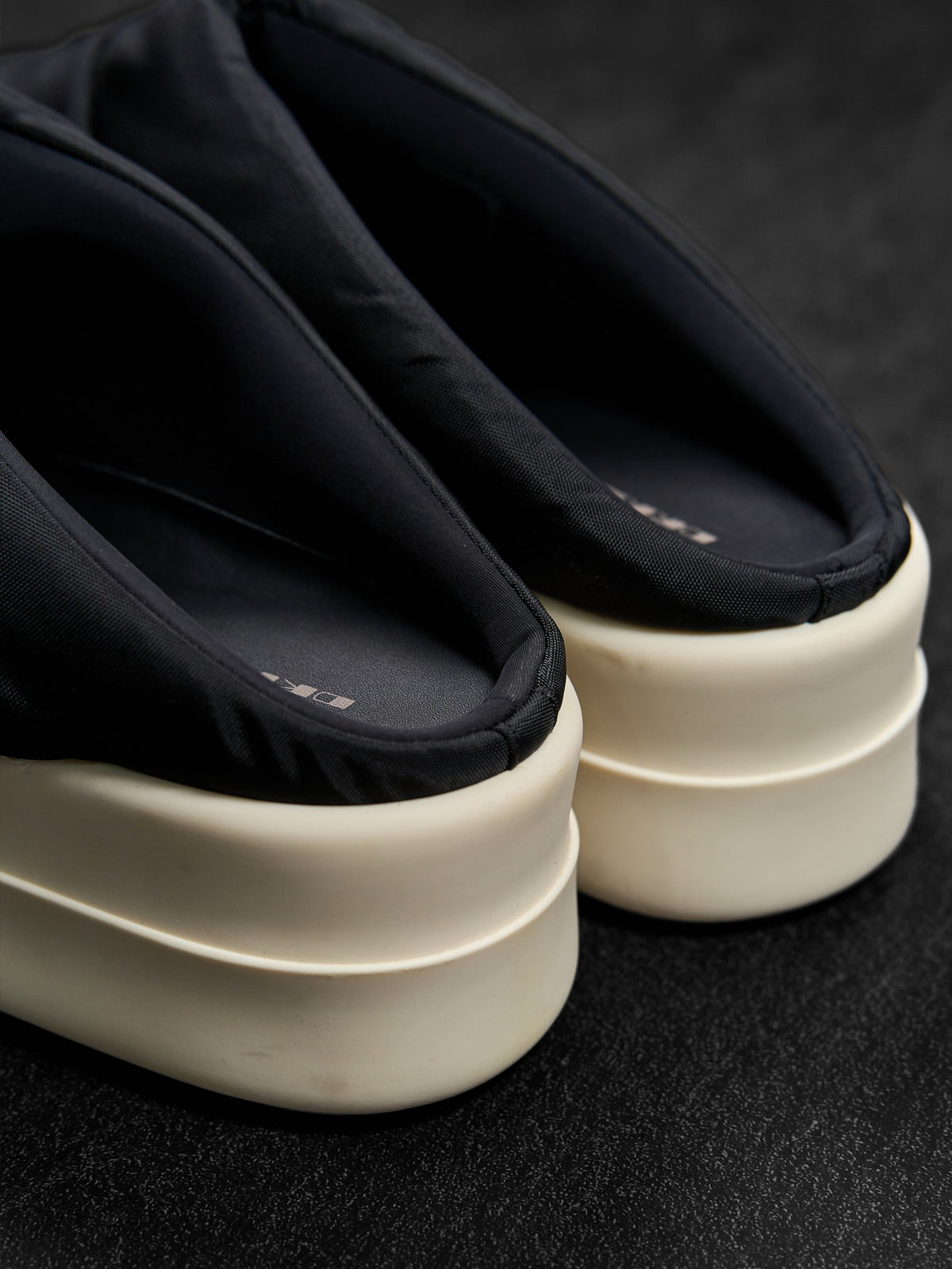Rick Owens DRKSHDW Puffer Slip-On Low Sneakers Black / Milk EU 44