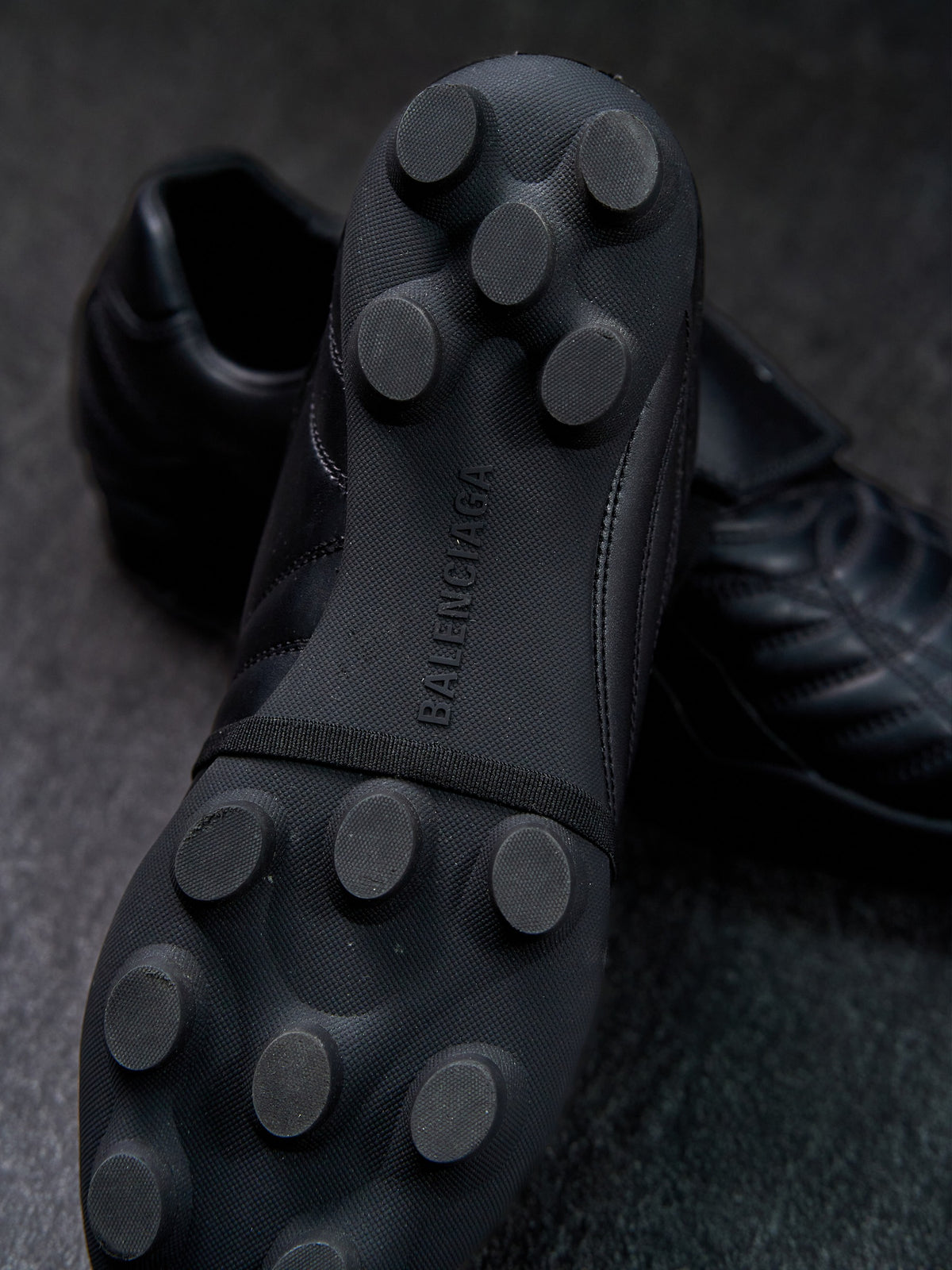 Balenciaga Soccer Cleat Sneakers Black Leather-Free EU 41