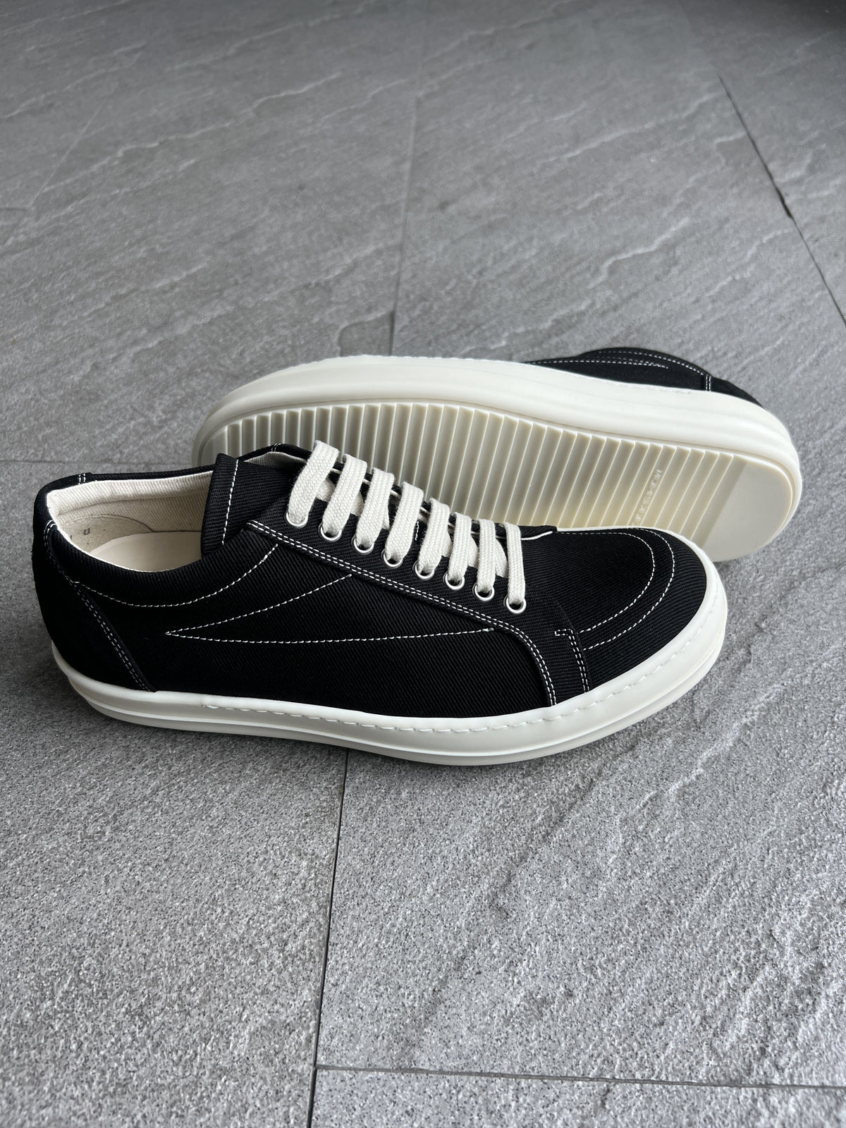 Rick Owens DRKSHDW Penta Vans Vintage Low Black Milk BNIB