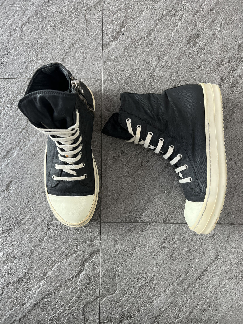 Rick Owens DRKSHDW Ramones black canvas