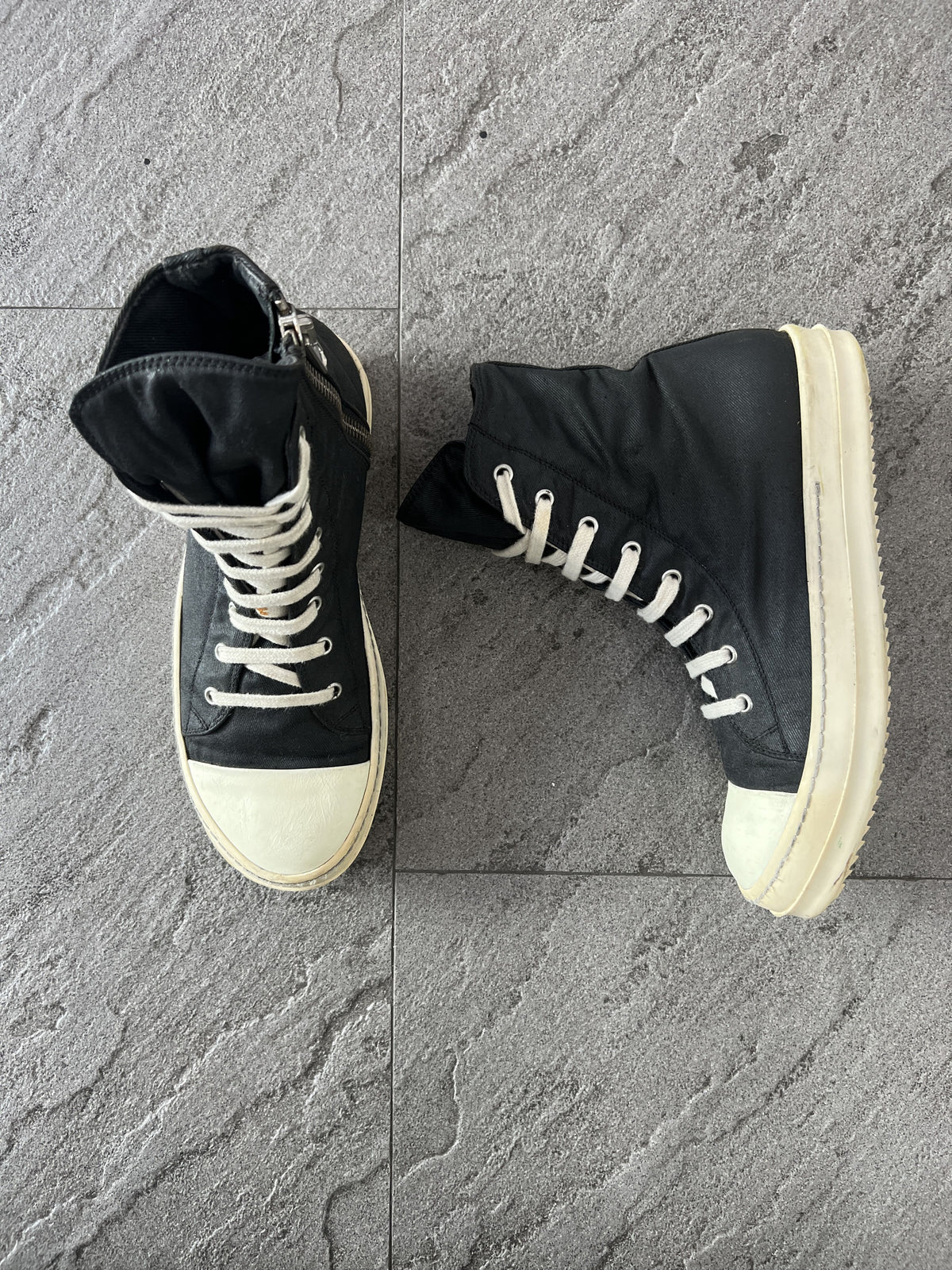 Rick Owens DRKSHDW Ramones black canvas