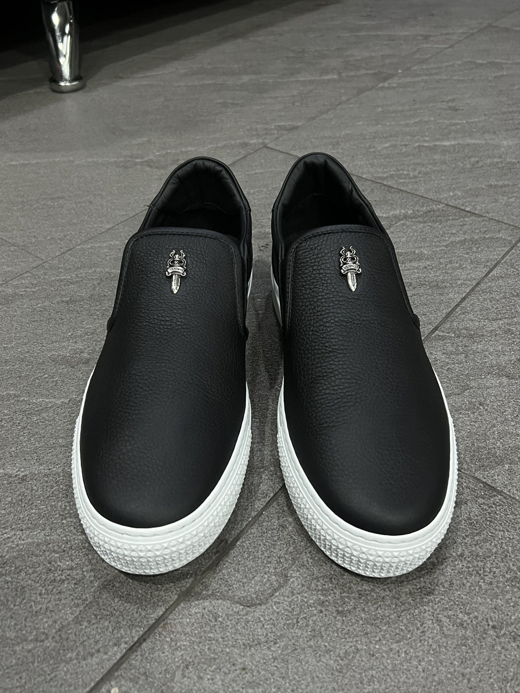 Chrome Hearts Dagger Slip On Sneakers Black 41