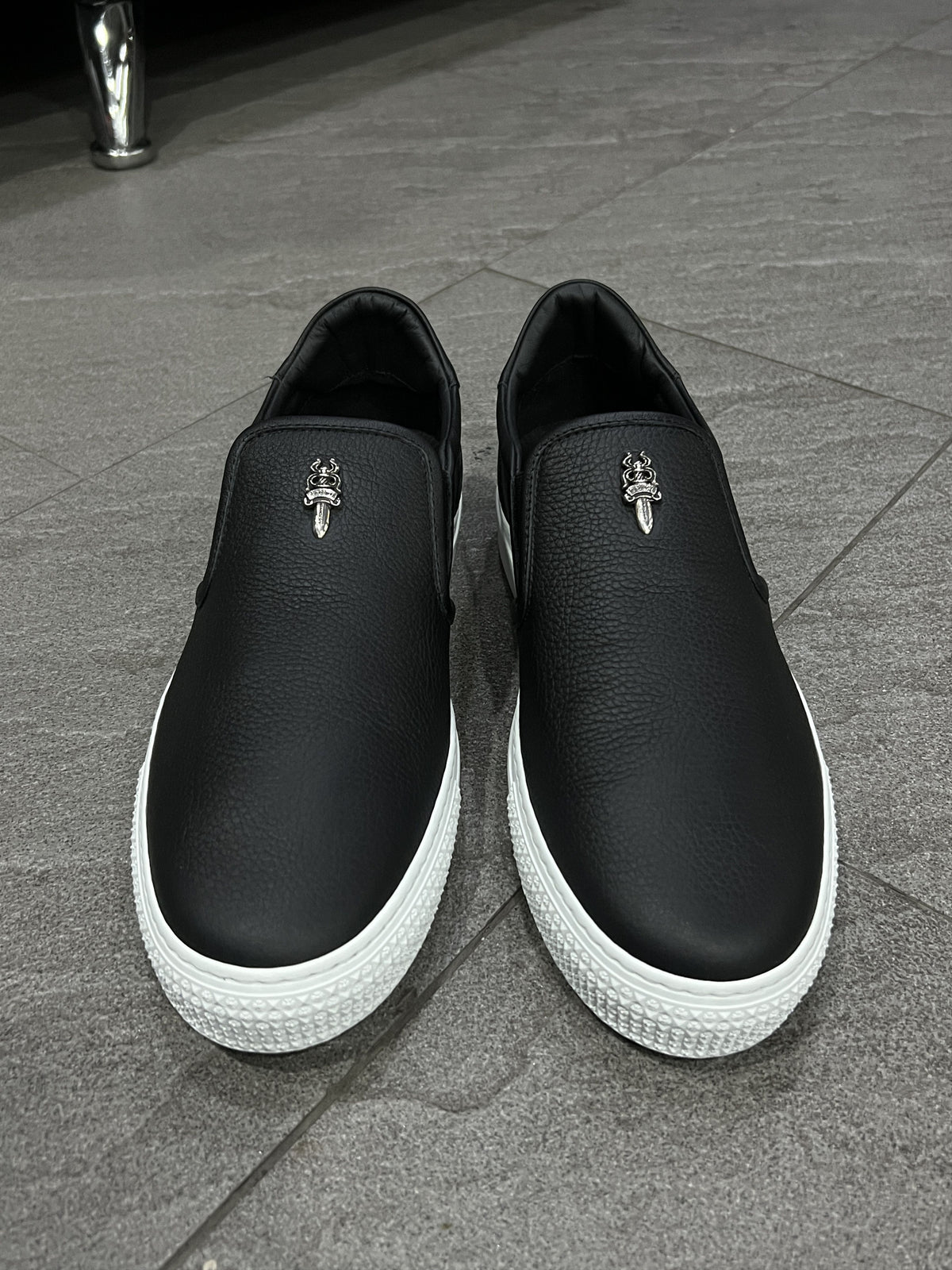 Chrome Hearts Dagger Slip On Sneakers Black 41