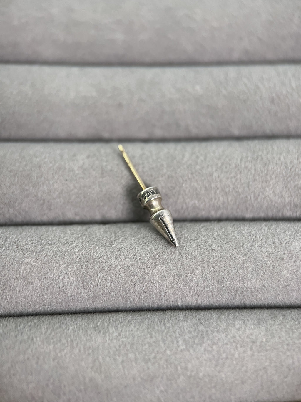 Chrome Hearts Spike Stud Earring 925 Silver 14K Post