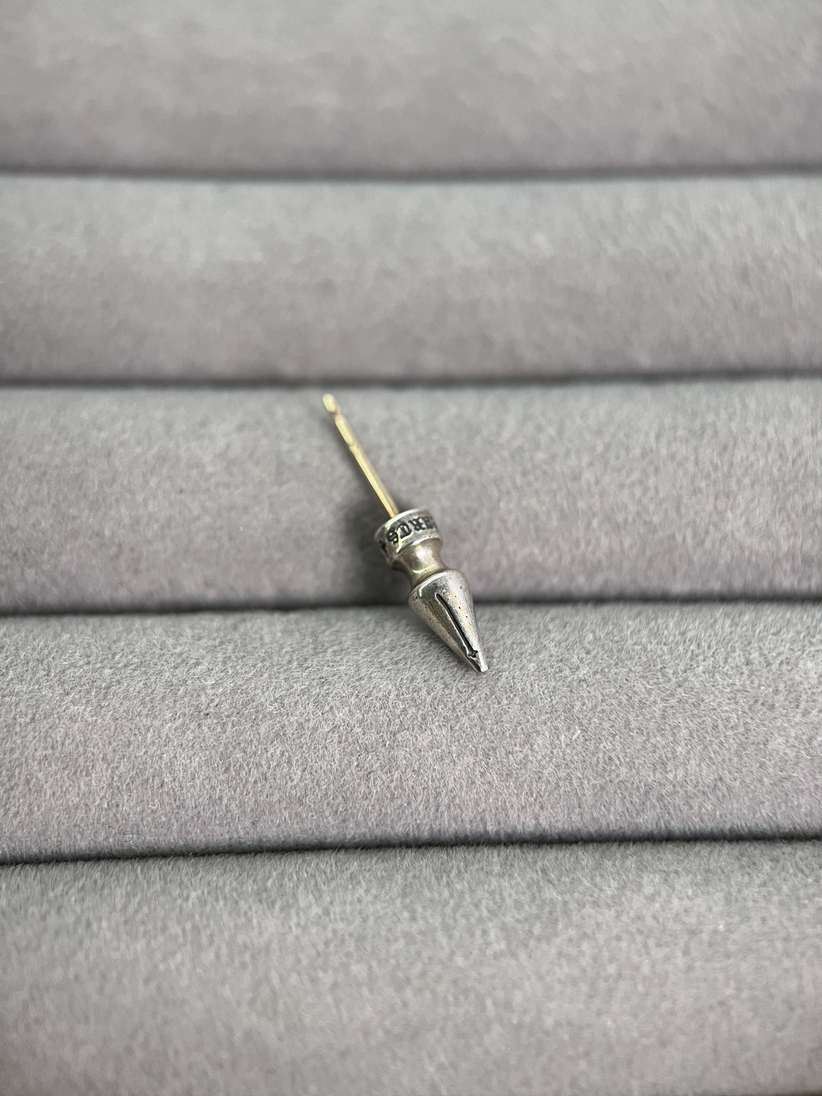 Chrome Hearts Spike Stud Earring 925 Silver 14K Post
