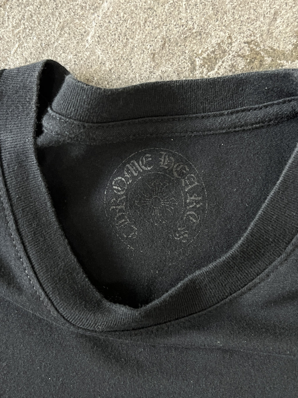 Chrome Hearts Orange Cross Pocket Tee Black Medium