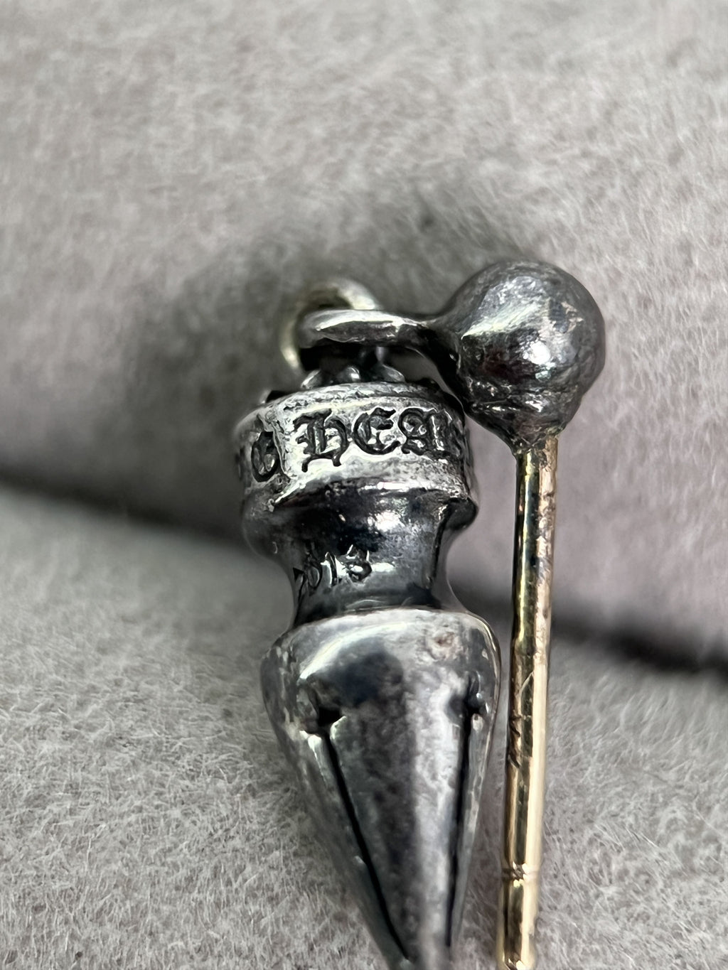 Chrome Hearts Spike Dangle Stud Earring 925 Silver