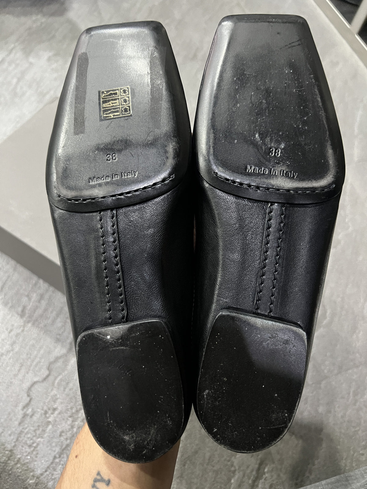 Rick Owens SS26 Ballerina Mule Flats Black Square Toe EU 38
