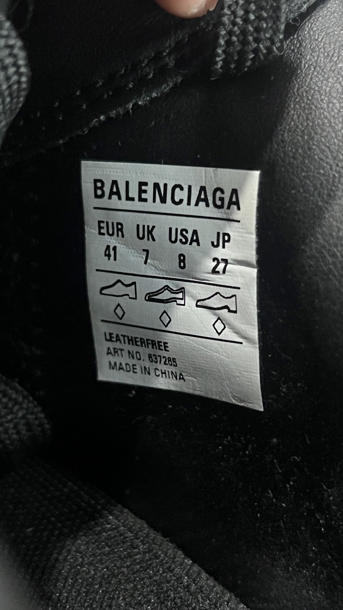 Balenciaga Soccer Cleat Sneakers Black Leather-Free EU 41