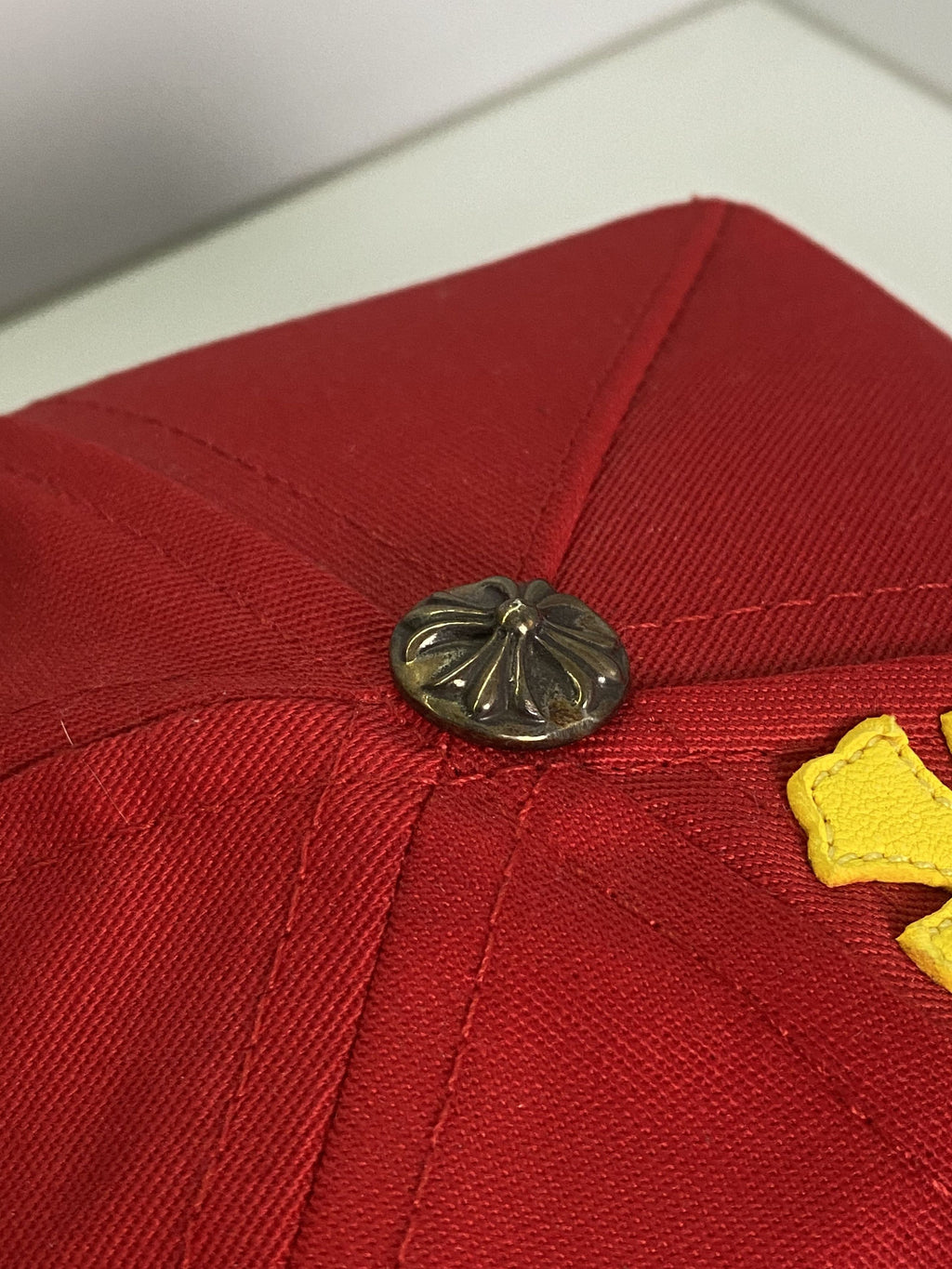 Chrome Hearts Red Yellow Multi Cross Patches Snapback Cap