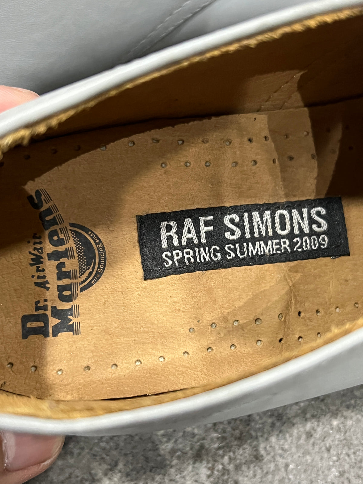 Raf Simons x Dr. Martens SS09 3-Eye Derby Shoes Bone UK 6.5