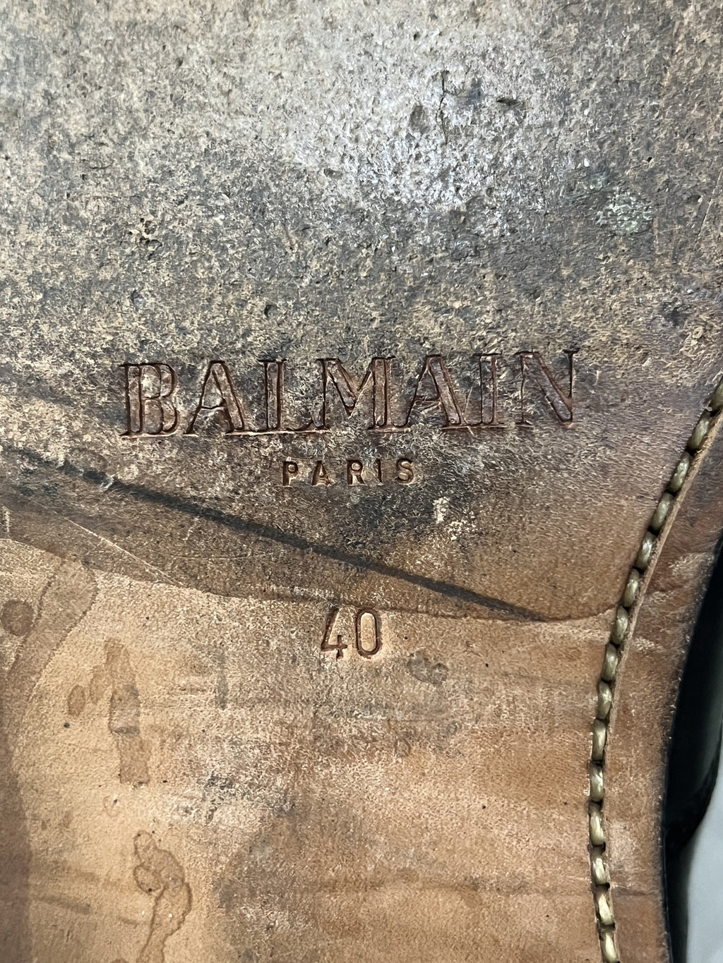 Balmain Leather Buckle Boots Black EU 40