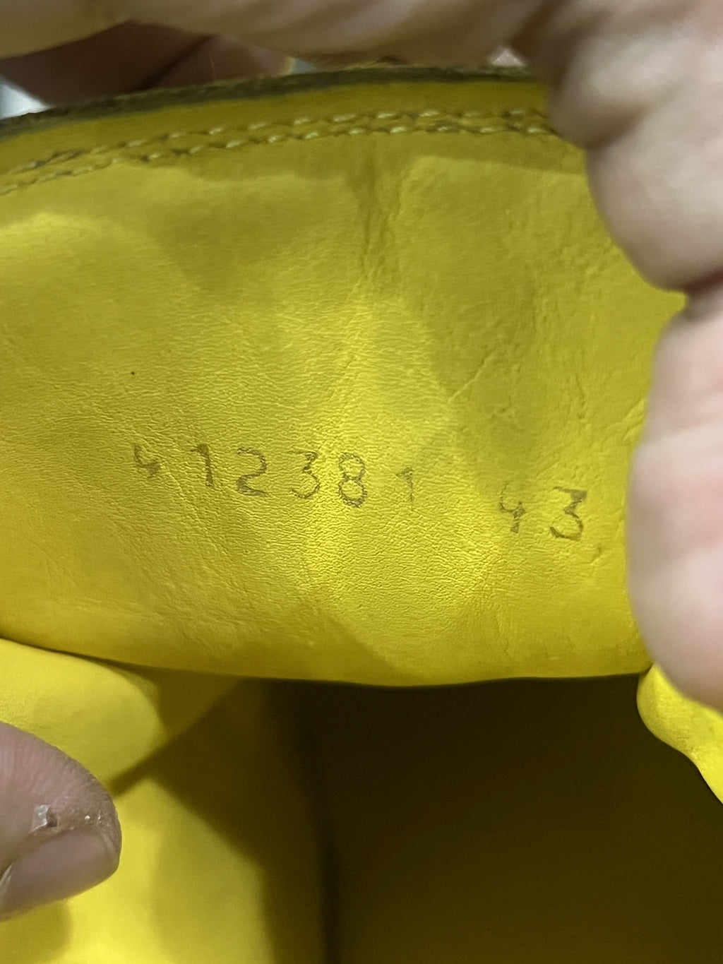 Balenciaga Arena High Top Sneakers Yellow Creased Leather EU 43