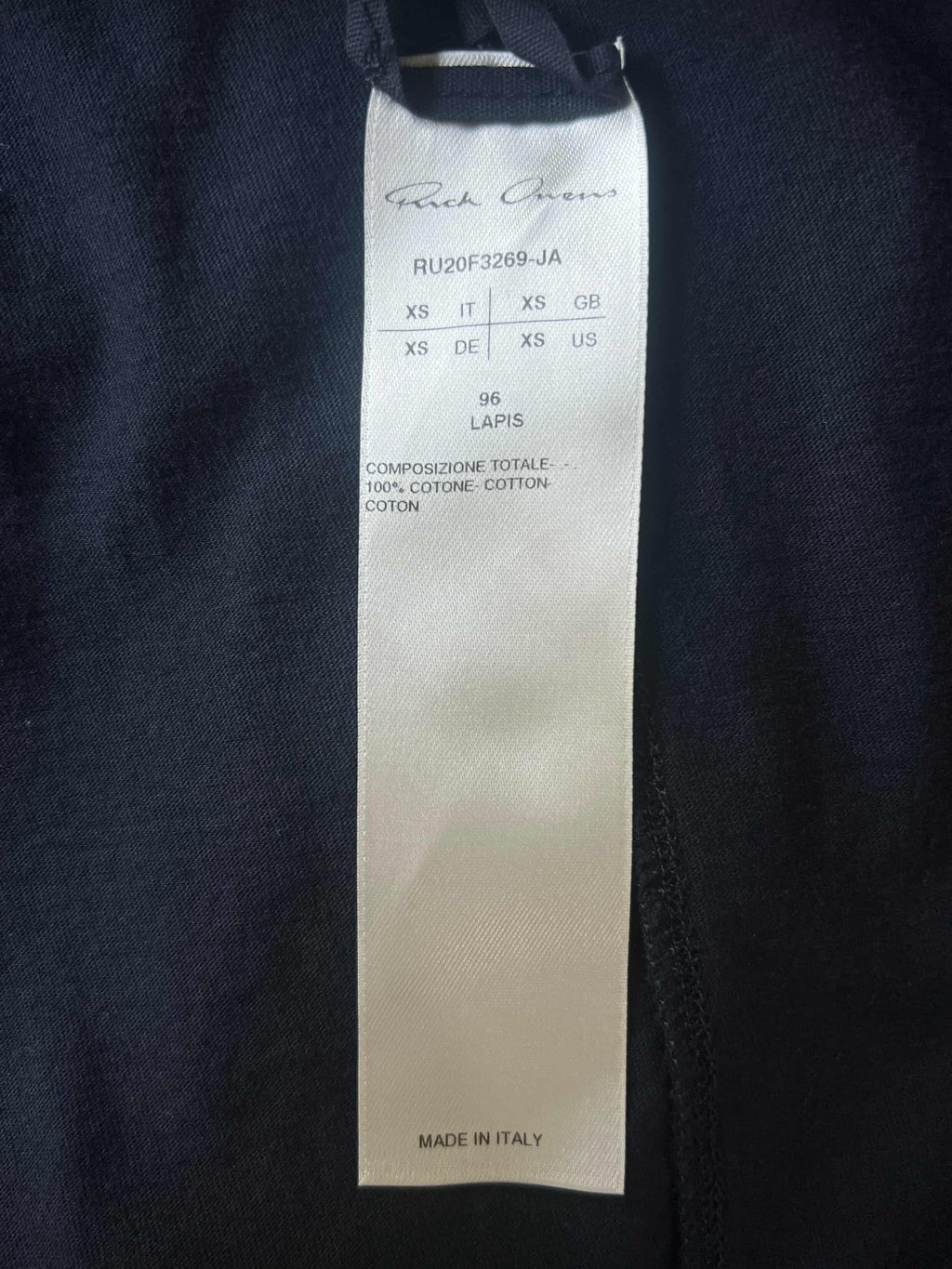 Rick Owens PERFORMA Mainline Oversized Tee XL